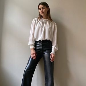 Aritzia Wilfred Valencia Blouse Espace White